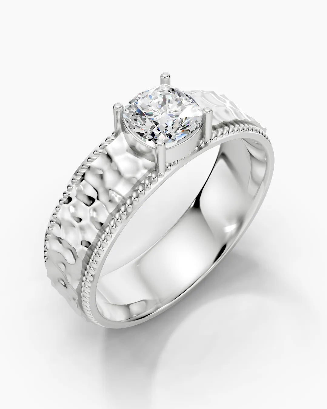 Hammered Crown Men Ring