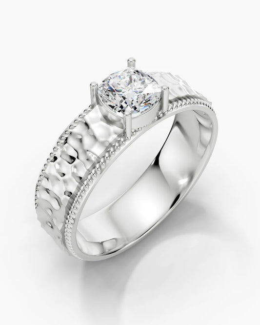 Hammered Crown Men Ring