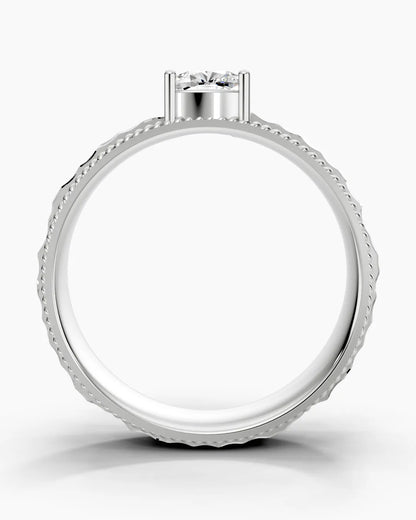 Hammered Crown Men Ring