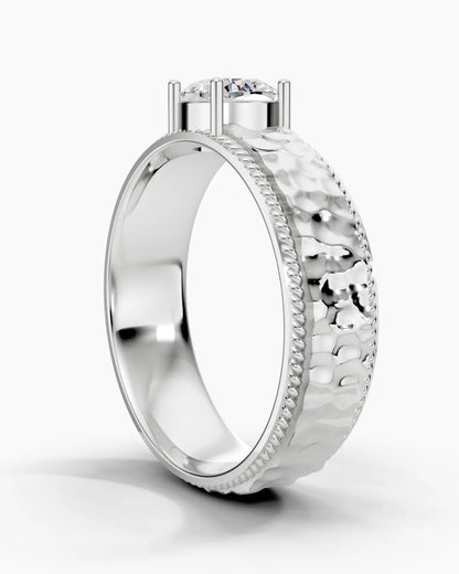Hammered Crown Men Ring