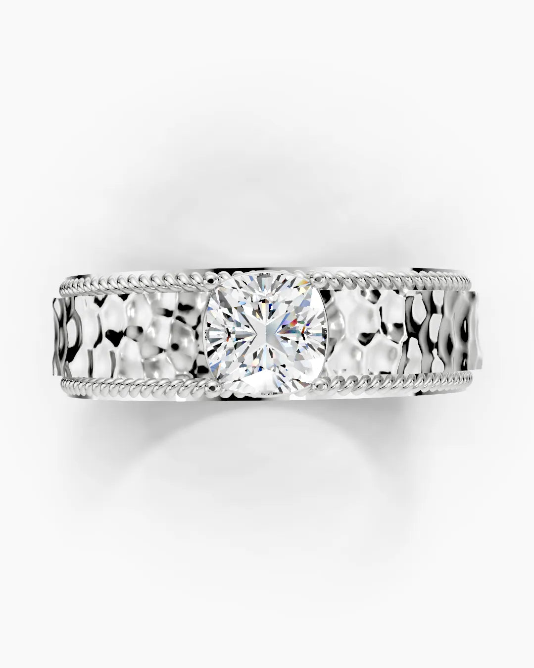 Hammered Crown Men Ring