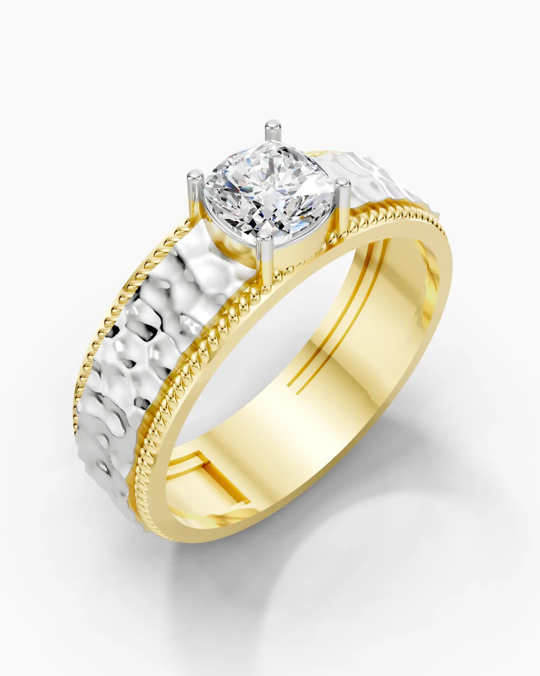 Aurora Hammered Men Ring