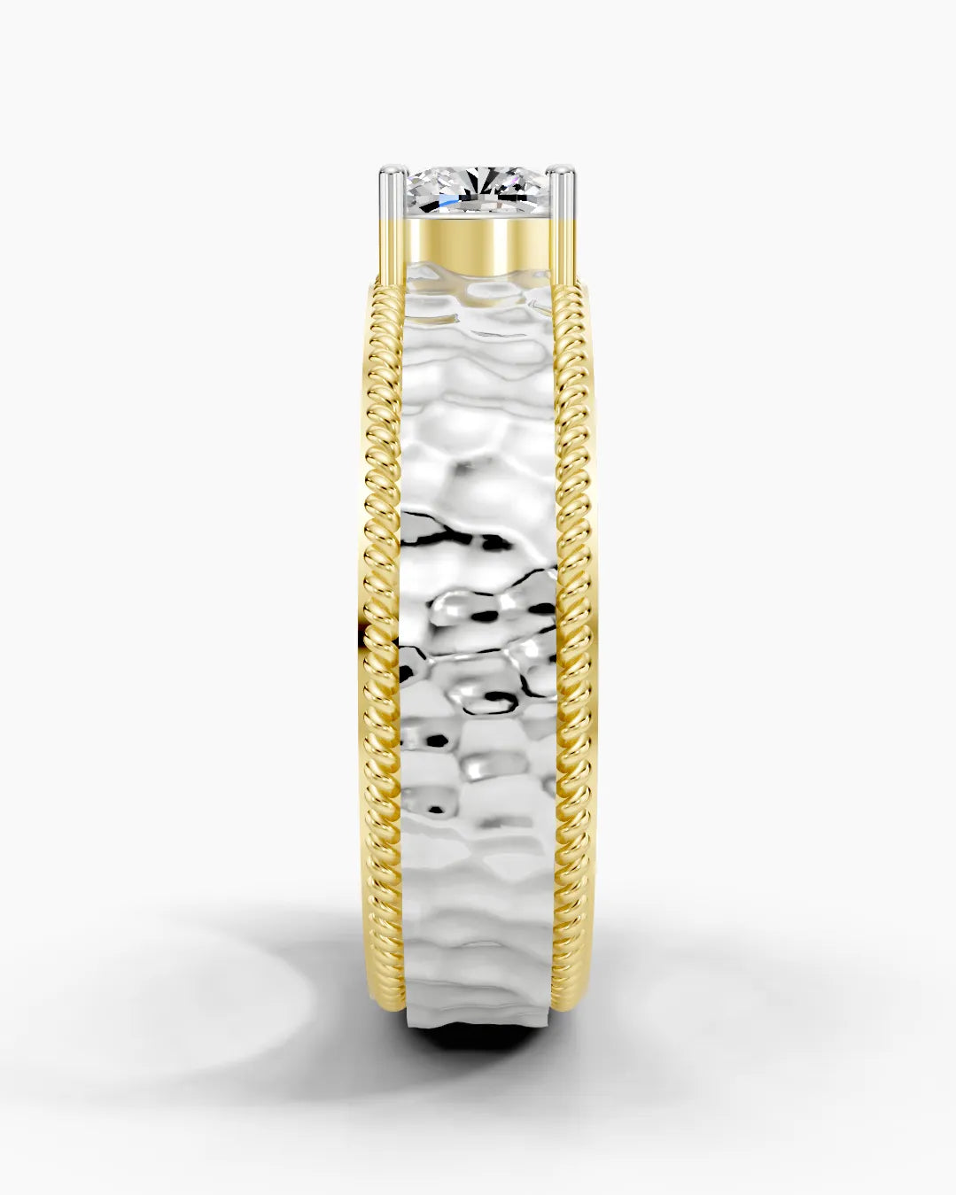 Aurora Hammered Men Ring