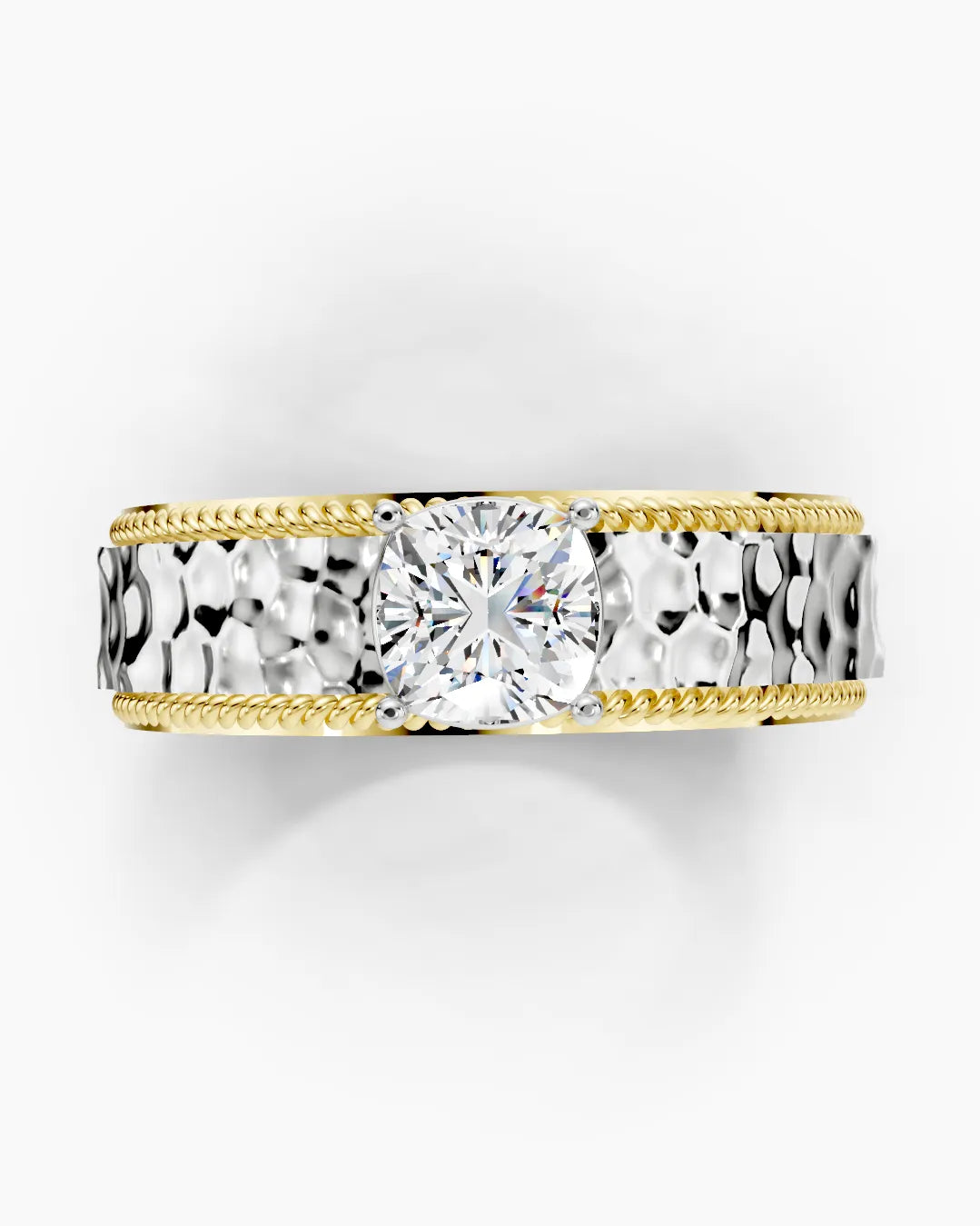 Aurora Hammered Men Ring