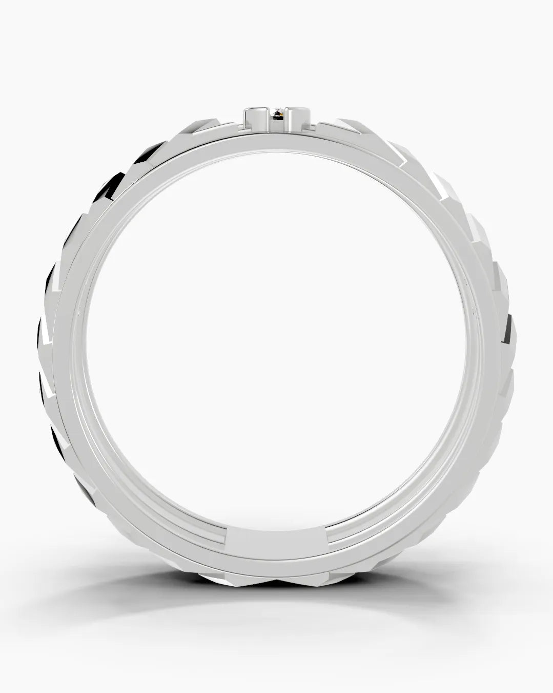 Crosshatch Men Ring