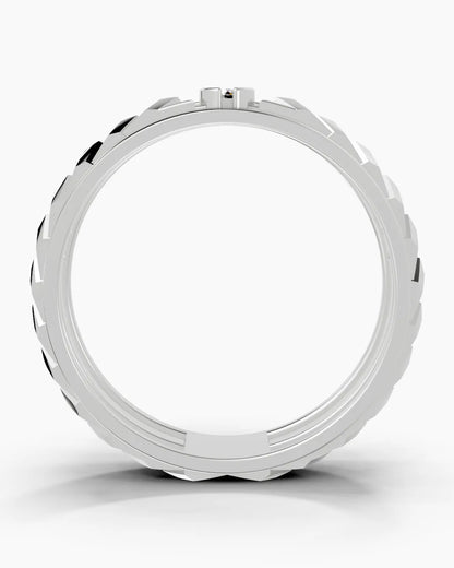 Crosshatch Men Ring