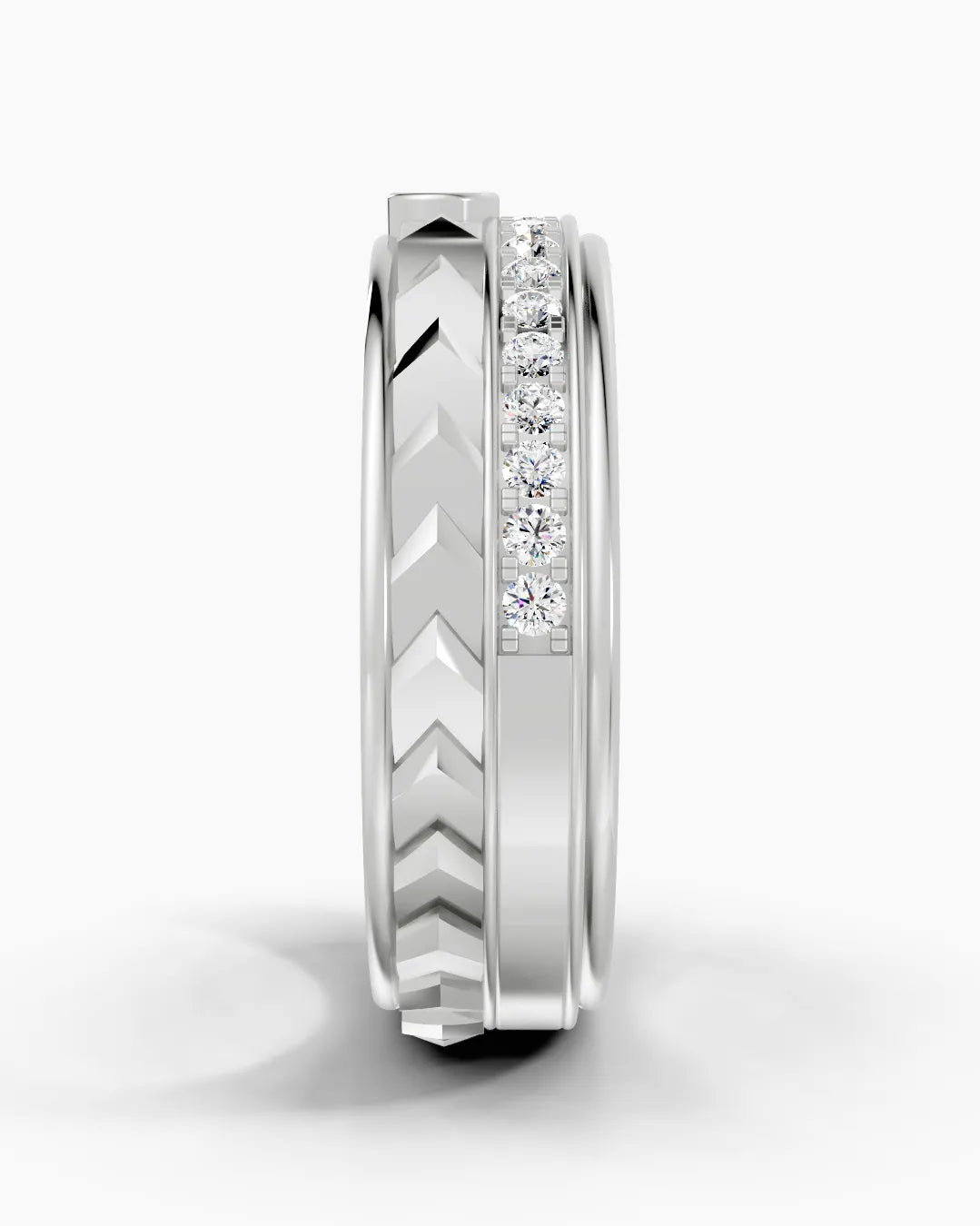 Crosshatch Men Ring
