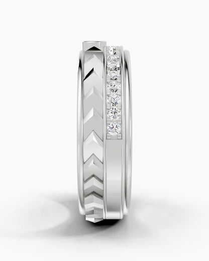 Crosshatch Men Ring