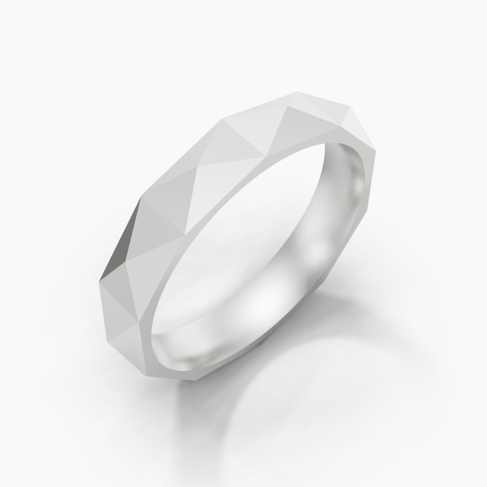 Refined Facet Men Ring