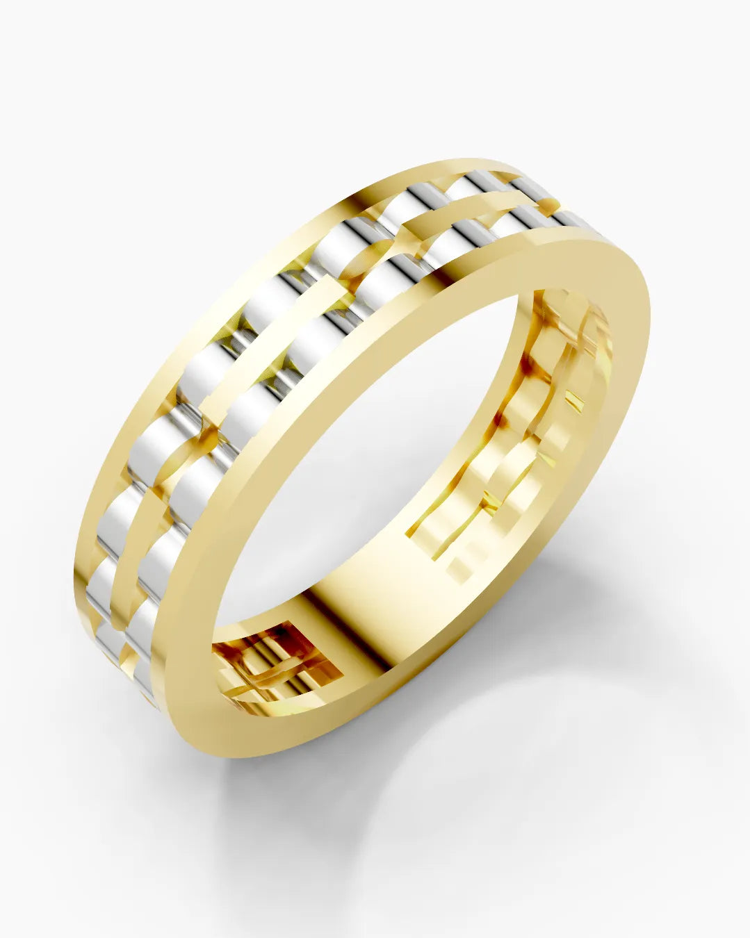 Twin Tone Men Ring
