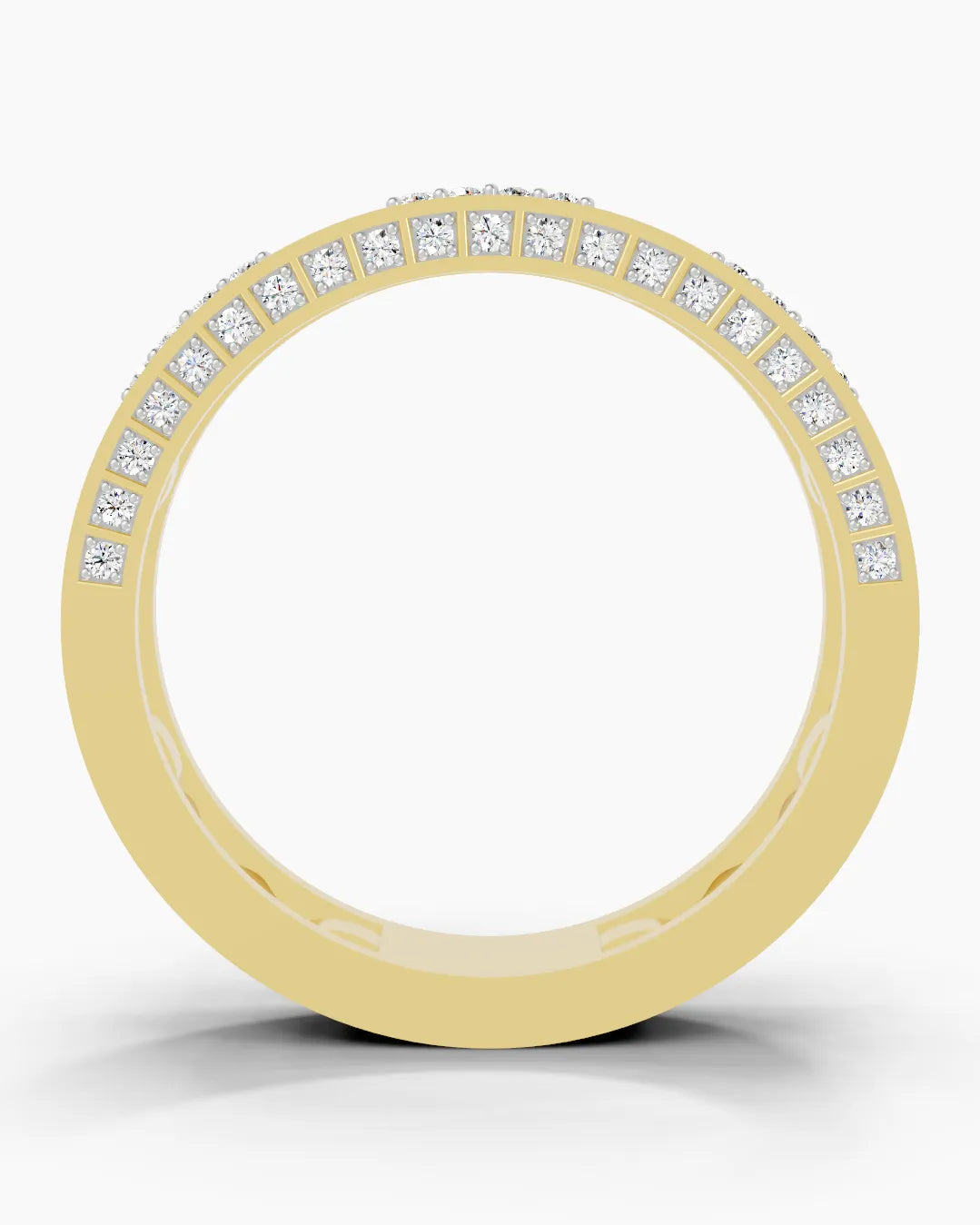 Twin Line Diamond Men Ring