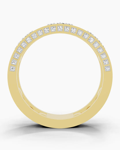 Twin Line Diamond Men Ring