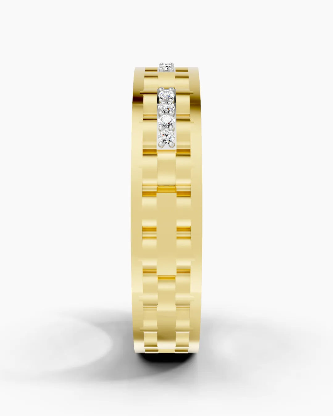 Twin Line Diamond Men Ring