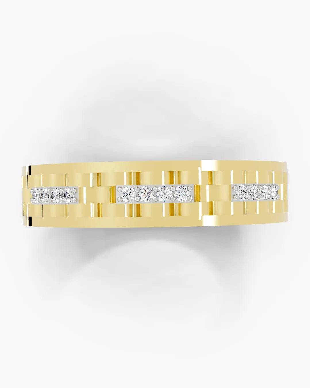 Twin Line Diamond Men Ring