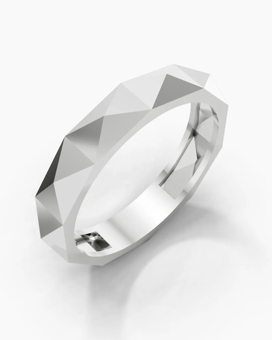 Sculpted Facet Men Ring
