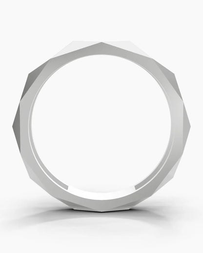 Sculpted Facet Men Ring