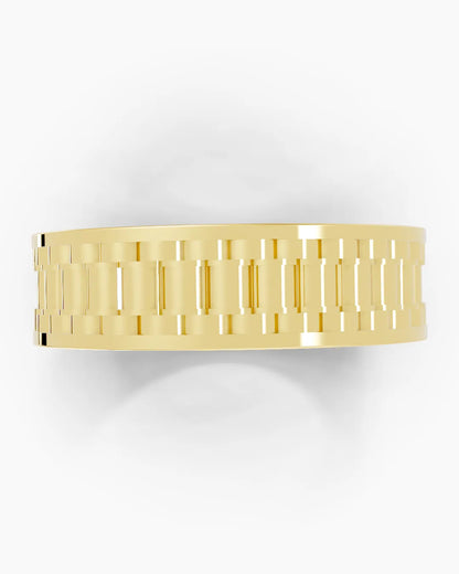 Curved Texture Men Ring