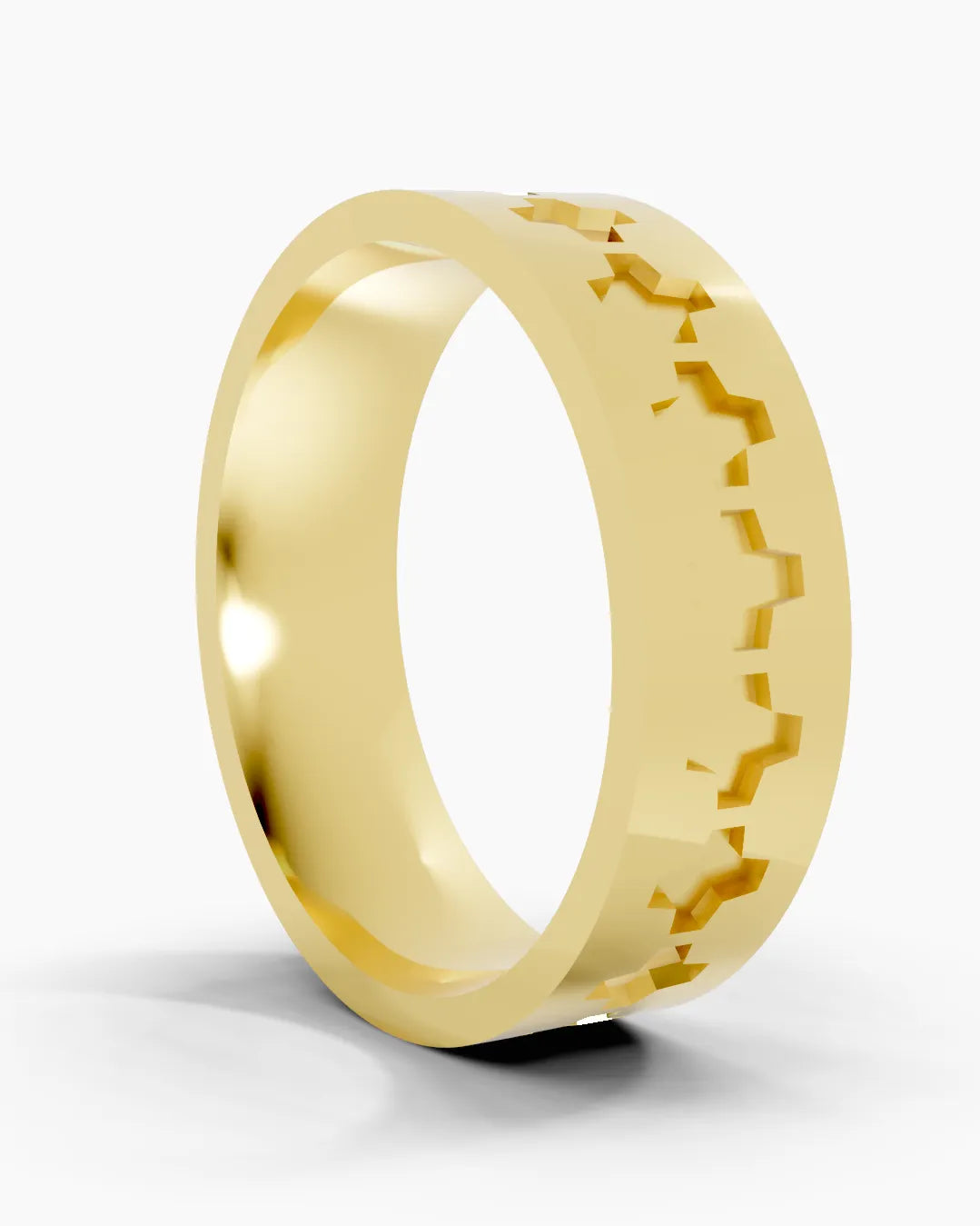 Sleek Geometry Men Ring