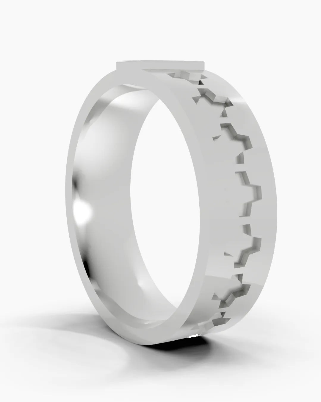 Baguette Spark Modern Men Ring