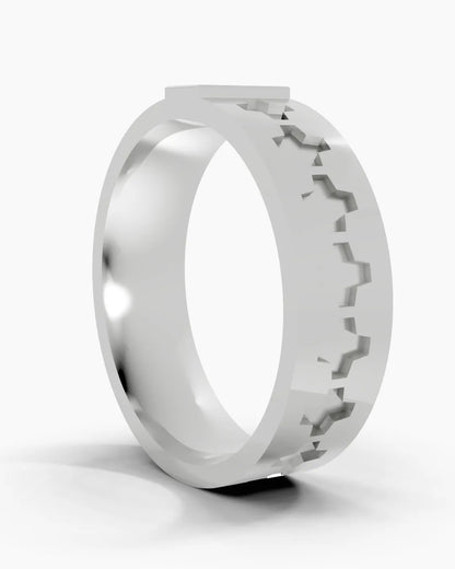 Baguette Spark Modern Men Ring