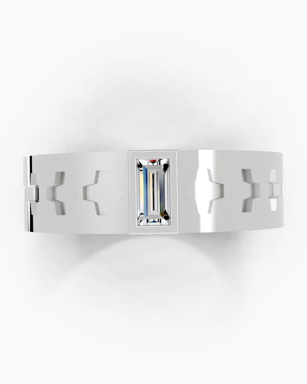 Baguette Spark Modern Men Ring