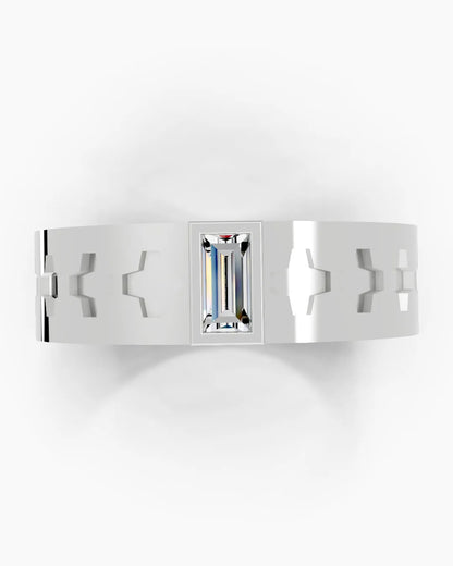 Baguette Spark Modern Men Ring