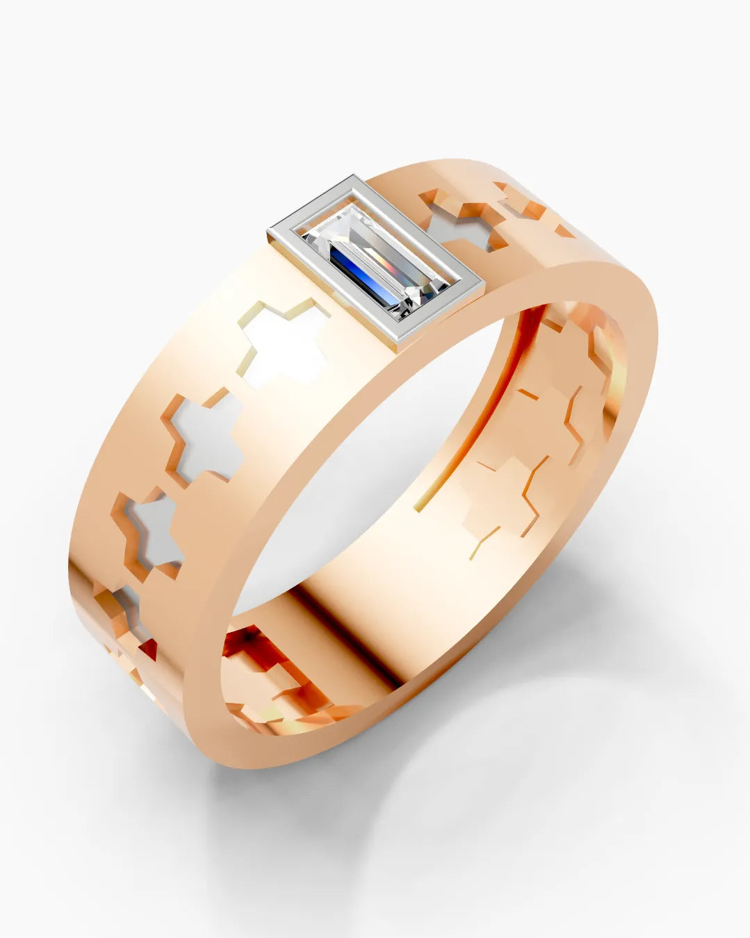 Baguette Edge Men Ring