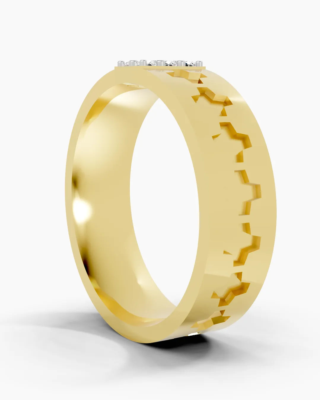 Crosslink Pattern Men Ring