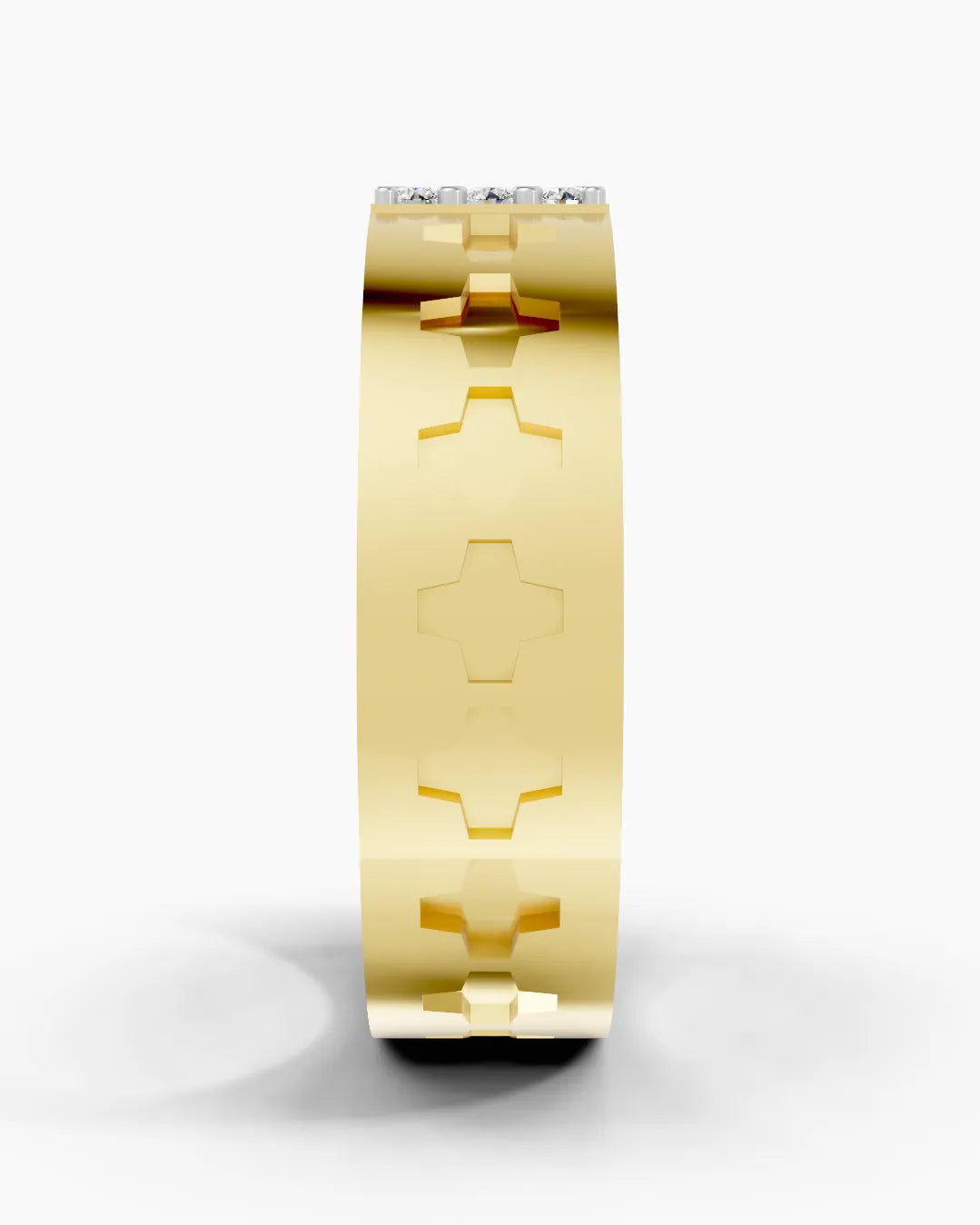 Crosslink Pattern Men Ring