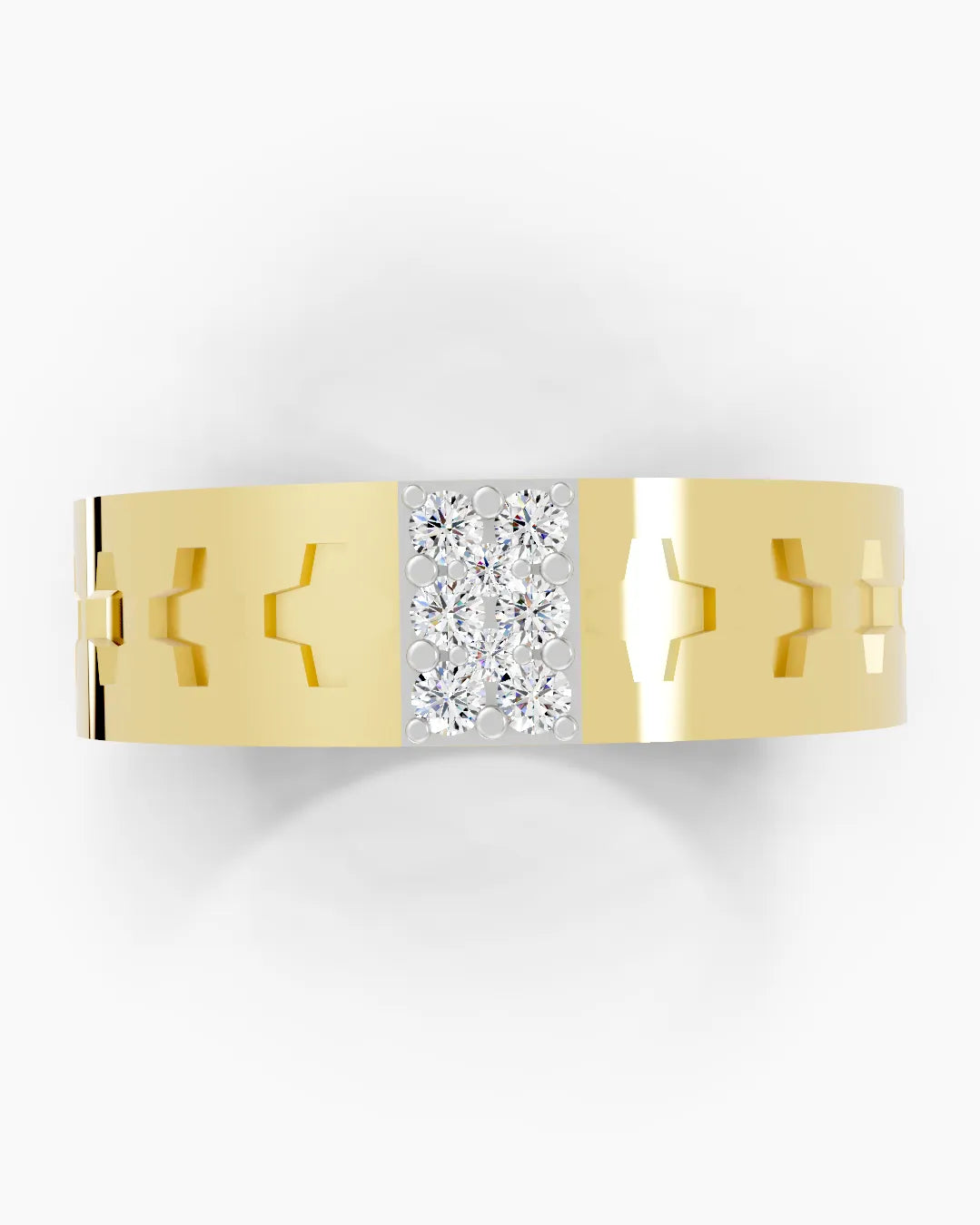 Crosslink Pattern Men Ring