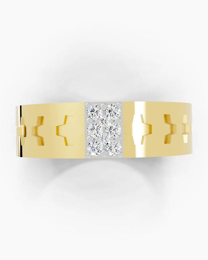 Crosslink Pattern Men Ring