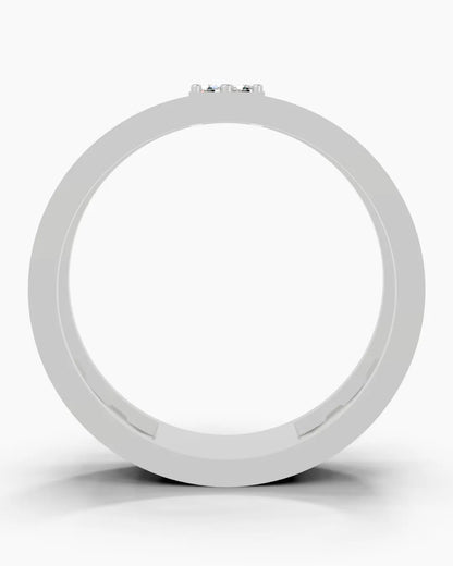 Shimmering Geometry Diamond Men Ring