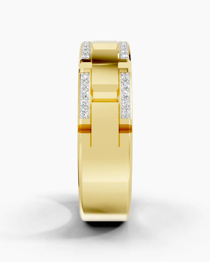 Bold Contrast Men Ring
