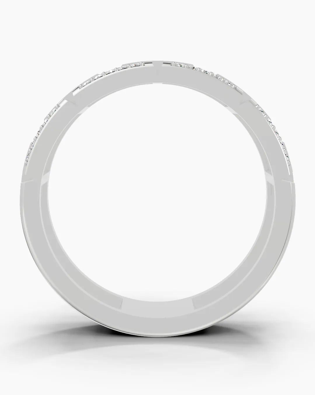 Alternating Diamond Men Ring