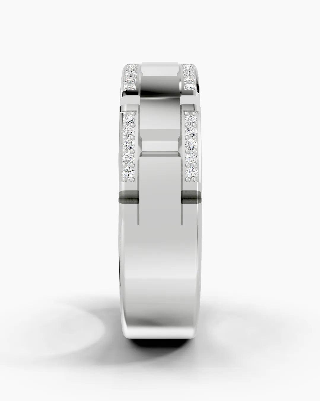 Alternating Diamond Men Ring