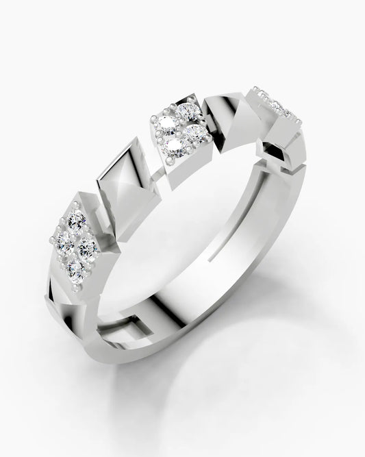 Angled Matrix Men Ring