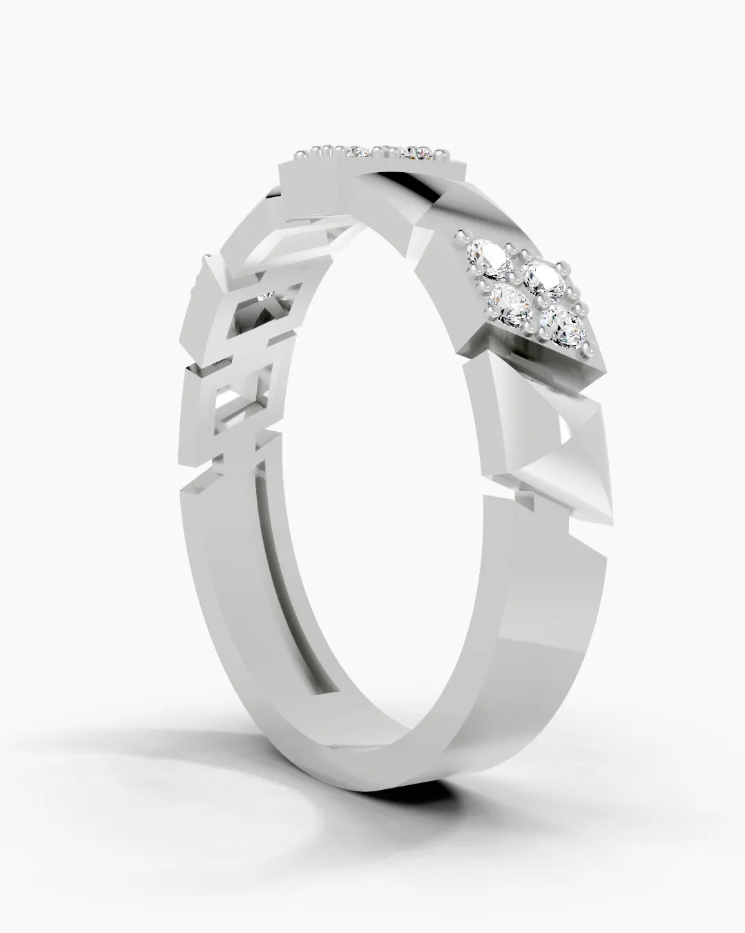 Angled Matrix Men Ring