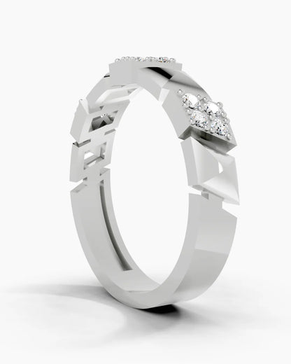 Angled Matrix Men Ring