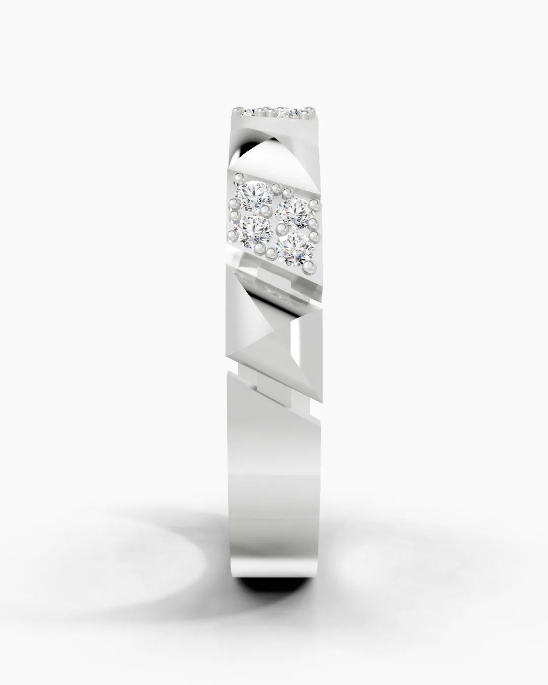 Angled Matrix Men Ring