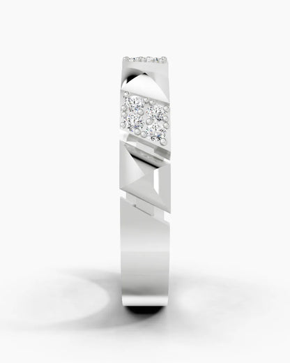 Angled Matrix Men Ring