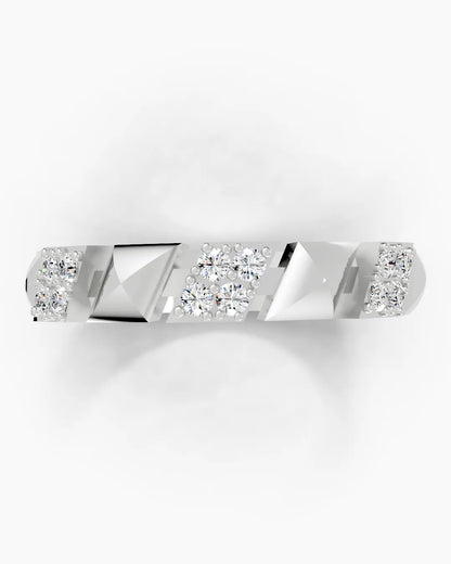 Angled Matrix Men Ring