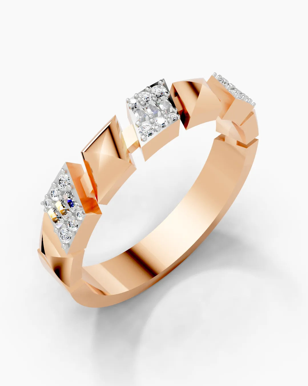Slant Grid Men Ring