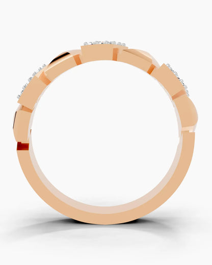 Slant Grid Men Ring