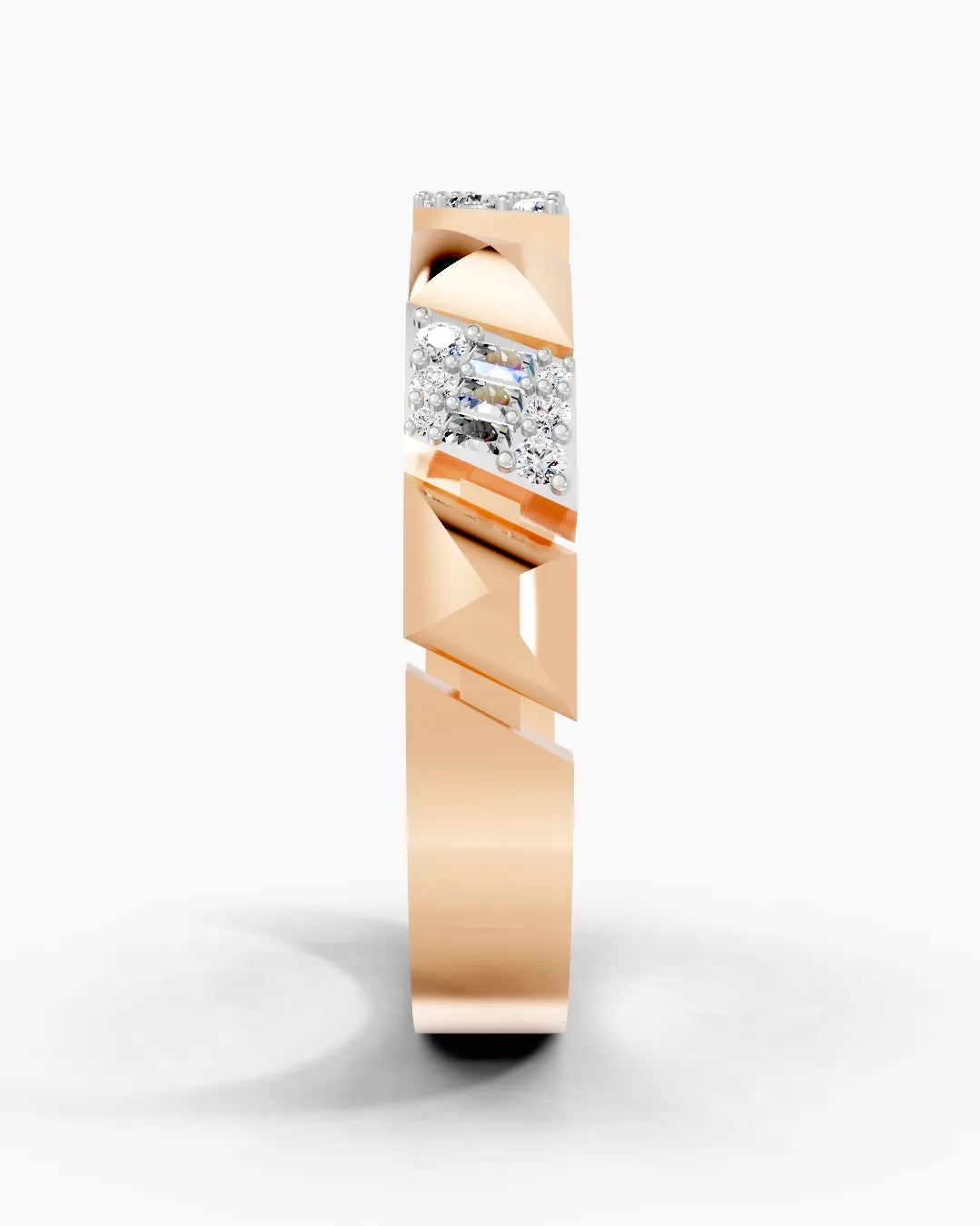 Slant Grid Men Ring