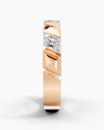 Slant Grid Men Ring