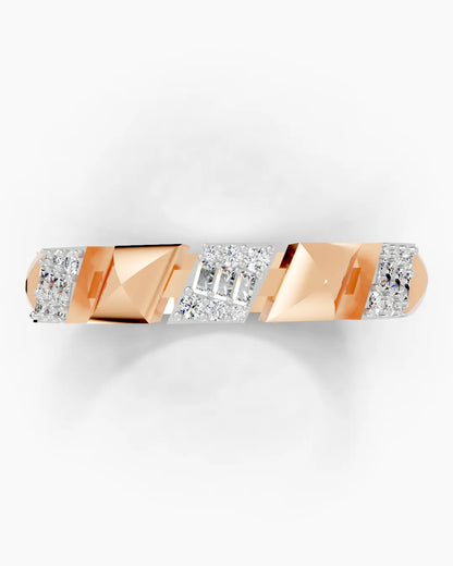 Slant Grid Men Ring