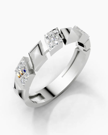 Beveled Square Men Ring