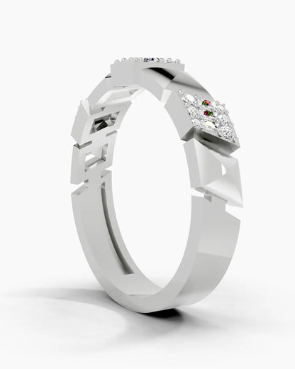 Beveled Square Men Ring