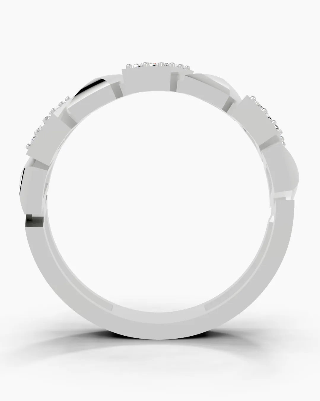 Beveled Square Men Ring