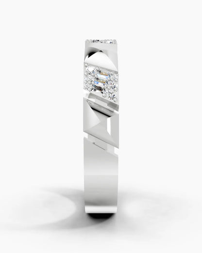 Beveled Square Men Ring